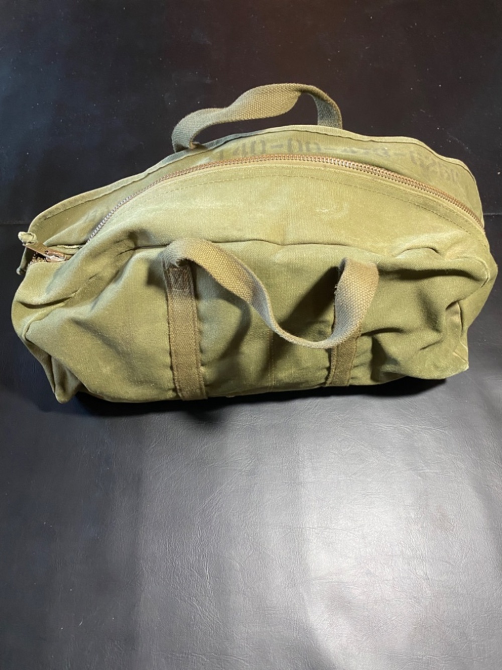 Vintage Small Handheld Military Duffle Bag Genuine Canadian Armed Forces